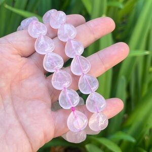 14mm Stretchable‎ Natural Pink Rose Quartz Bracelet 2504